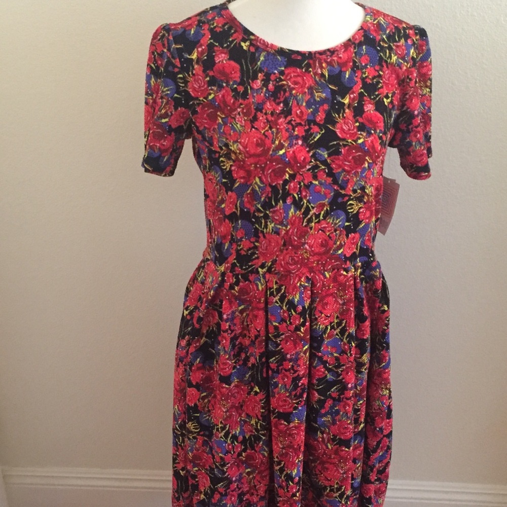 Lularoe Amelia Dress floral print NWT Large